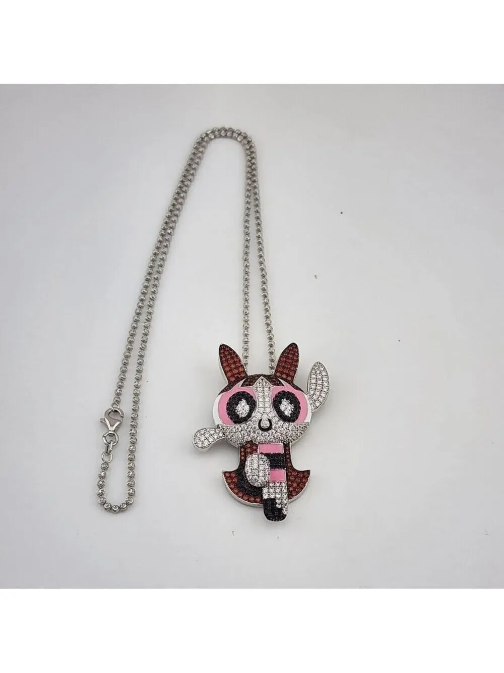 Blossom Charm: 925 Sterling Silver Powerpuff Pendant